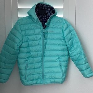 Eddie Bauer Youth Reversible Hooded Jacket, Size Large 14/16, like NEW.